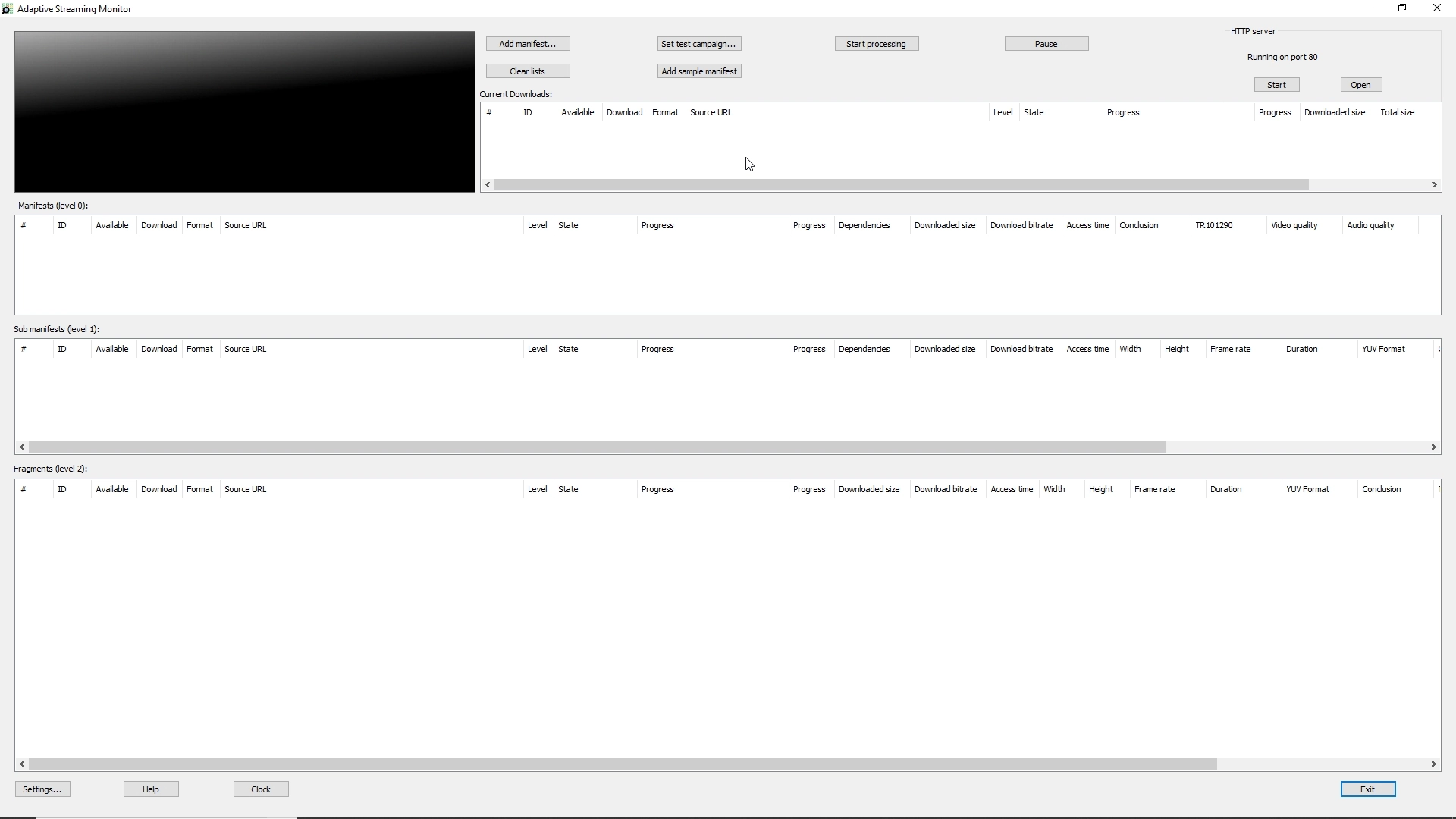 Screenshot #1 of Adaptive Streaming Monitor